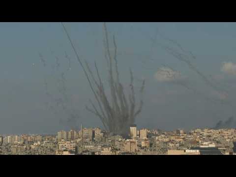 Rocket barrages fired from Gaza towards Israel's Ashkelon