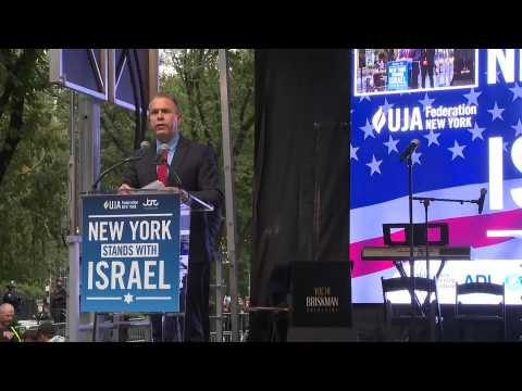 'The Jewish people are not divided,' Israel's UN envoy says at New York vigil
