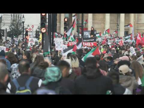 March and rally in solidarity with Palestinians in central London