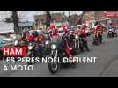 Défilé de pères Noël à moto à Ham