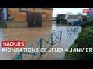 Inondations à Naours, dans l'Amiénois, ce 4 janvier 2024