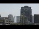 Chili: un funambule français traverse Santiago perché à 50 m de hauteur