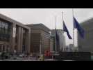 Flags at half mast in Brussels for French and European politician Jacques Delors