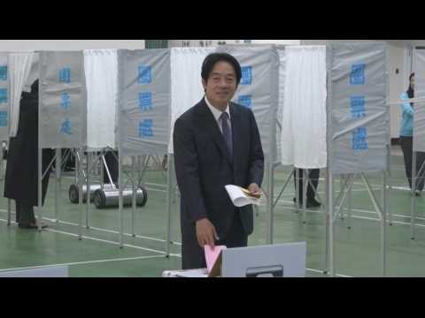 DPP candidate Lai Ching-te votes in Taiwan election