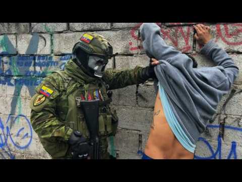 Ecuador: Soldiers frisk man amid search operation over gang violence