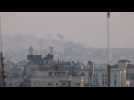 Smoke rises in Khan Yunis during ongoing Israel-Hamas war