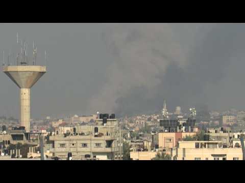Smoke rises in Khan Yunis after Israeli strike