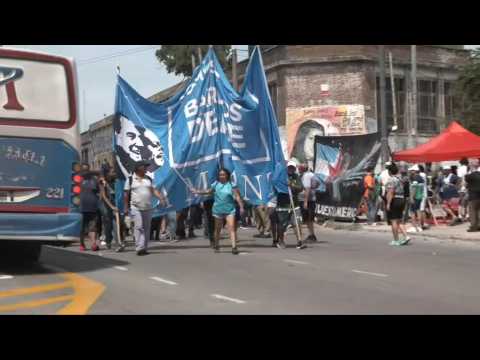 Protest outside Buenos Aires against Milei economic measures