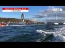VIDÉO. Arkéa Ultim Challenge : du monde sur l'eau pour escorter les géants des mers avant le départ