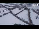 VIDÉO. Dans la Manche, la campagne enneigée vue du ciel filmée par un drone