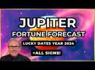 Jupiter Lucky Dates 2024 + Fortune Forecast All Signs...