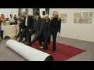 Hollywood : installation du tapis rouge des Golden Globes nouvelle version