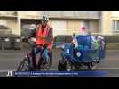 BIODÉCHETS / Il ramasse les déchets biodégradables à vélo