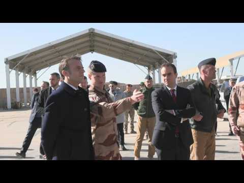 France's Macron visits military base after celebrating Christmas with troops in Jordan