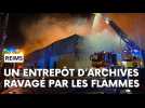 Un entrepôt abritant des archives ravagé par les flammes à Reims