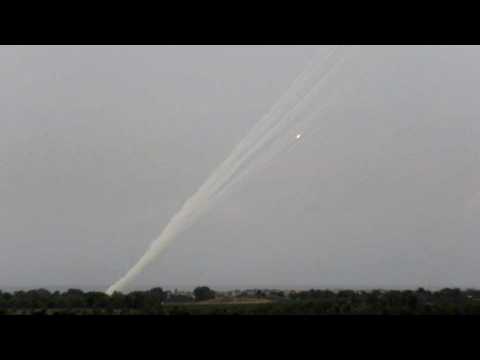 Rocket salvage fired from the southern Gaza Strip towards Israel
