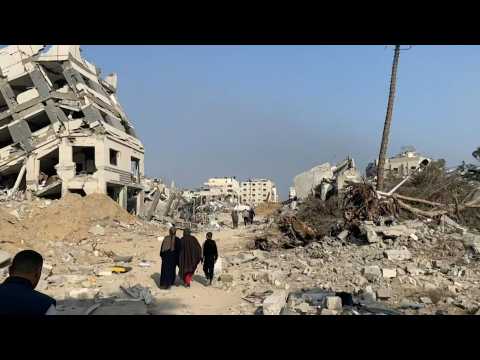 Gaza City neighbourhood devastated after Israel-Hamas combats