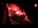 Toulouse : les Ultras du TFC défilent place St-Pierre pour le match contre le PSG
