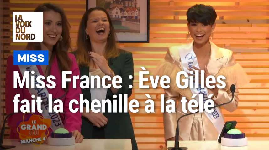 Eve Gilles, miss France, chante et fait la chenille lors d'une émission