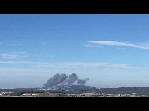 Smoke billows in southern Lebanon after Israeli strike