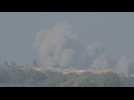 Smoke in Gaza, seen from Israel - Label : AFPTV - First images - Category : News