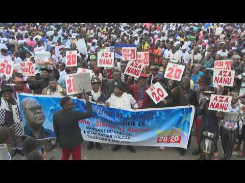 Supporters eagerly await Tshisekedi at final rally in DR Congo