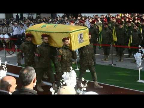 Funeral of of slain Hezbollah military commander Wissam Tawil