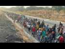 Mexique: une immense caravane de migrants reprend sa route vers les USA