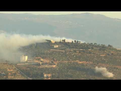 Smoke rises, explosions ring out as Israel shells southern Lebanon