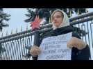 Russie: des femmes de mobilisés protestent
