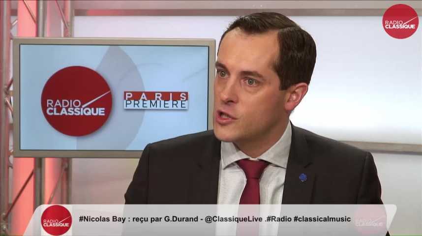 Illustration pour la vidéo "Les électeurs de Jean-Luc Mélenchon ne veulent pas du quinquennat d'un banquier" Nicolas Bay (27/04/2017)