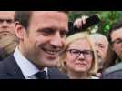 France's Macron visits cathedral as campaign wraps up - Label : AFPTV - First images - Category : News