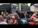 France candidate Macron leaves home to vote - Label : AFPTV - First images - Category : News