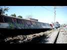 Three die after Greek train slams into house - Label : AFPTV - First images - Category : News