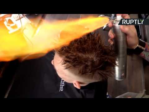 Need a 'Hot' Summer Haircut? This Hairdresser Sprays Flames to Style Hair