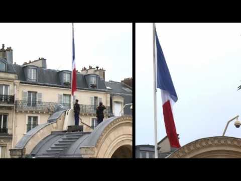 French flag flies at half mast in tribute to Manchester victims