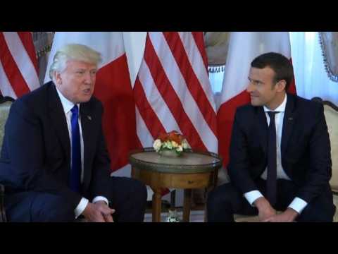Trump meets France's Macron in Brussels (2)