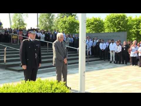Manchester police observe minute of silence