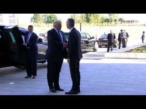 Trump arrives for first NATO summit in Brussels