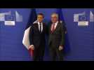 Jean-Claude Juncker meets Emmanuel Macron in Brussels