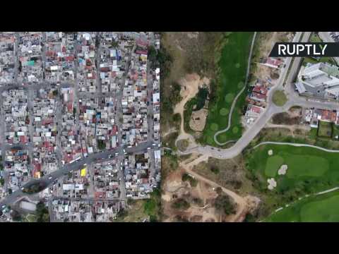 Wall Barrio and Luxury Golf Course Epitomizes Divide Between Rich and Poor