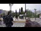 Violence after thousands demonstrate in Athens over new cuts