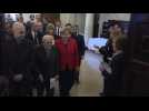 Merkel visits synagogue in Buenos Aires - Label : AFPTV - First images - Category : News