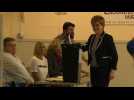 Scottish First Minister Nicola Sturgeon casts vote