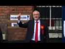 Britain's Labour leader Jeremy Corbyn casts his ballot