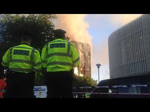 London fire: firefighters tackle massive blaze in west London