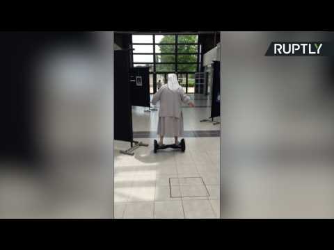 Holy Smoke! 78-Year-Old Nun Masters Riding a Hoverboard