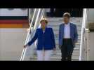 Angela Merkel arrives in Sicily for G7 Summit