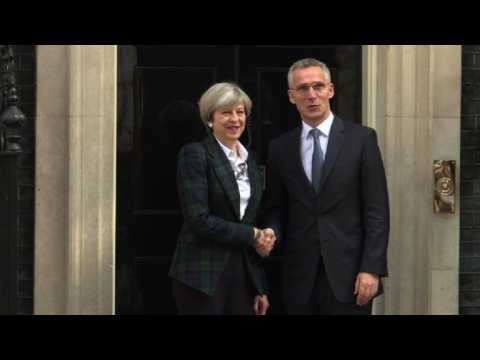 NATO's Stoltenberg meets British PM Theresa May in Downing St