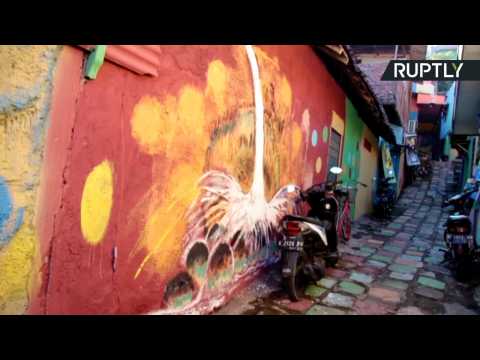 Entire Village Painted in Rainbow Colors Becomes Tourist Hit